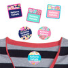 Tropical Trio peel and stick clothing labels for kids — clothing stickers made to order