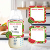 Summer Squeeze small square write-on labels — reusable waterproof daycare