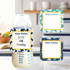 Daisies small square write-on labels — reusable waterproof daycare