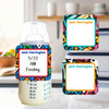 Graffiti small square write-on labels — reusable waterproof daycare