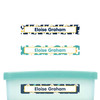 Daisies slim name stickers — waterproof stickers for water bottles and small containers