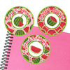 Summer Squeeze large round labels — waterproof name stickers for kids