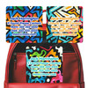 Graffiti emergency contact labels — personalized phone number stickers for kids