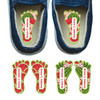 Watermelons left and right foot-shaped labels for kids shoes
