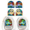 Graffiti waterproof shoe labels kids personalized design