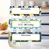 Daisies small rectangle write-on labels — reusable waterproof