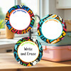 Graffiti large round write-on labels — reusable waterproof daycare