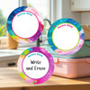 Artfully Yours large round write-on labels — reusable waterproof daycare