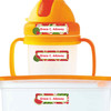 Summer Squeeze extra small waterproof name stickers — mini sticker labels for small items and gear