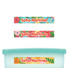 Blossoms slim name stickers — waterproof stickers for water bottles and small containers