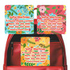 Blossoms emergency contact labels — personalized phone number stickers for kids