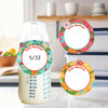 Blossoms small round write-on labels — reusable waterproof daycare