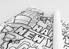 New Year's coloring poster — oversized coloring pages ships flat
