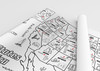 U.S. Map coloring poster — oversized coloring pages ships flat