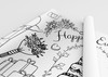 Wedding coloring poster — oversized coloring pages ships flat
