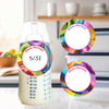 Chromatic Cascades small round write-on labels — reusable waterproof daycare