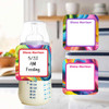 Chromatic Cascades small square write-on labels — reusable waterproof daycare