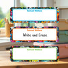 Gamer Mode large rectangle write-on labels — reusable waterproof