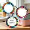 Gamer Mode large round write-on labels — reusable waterproof daycare