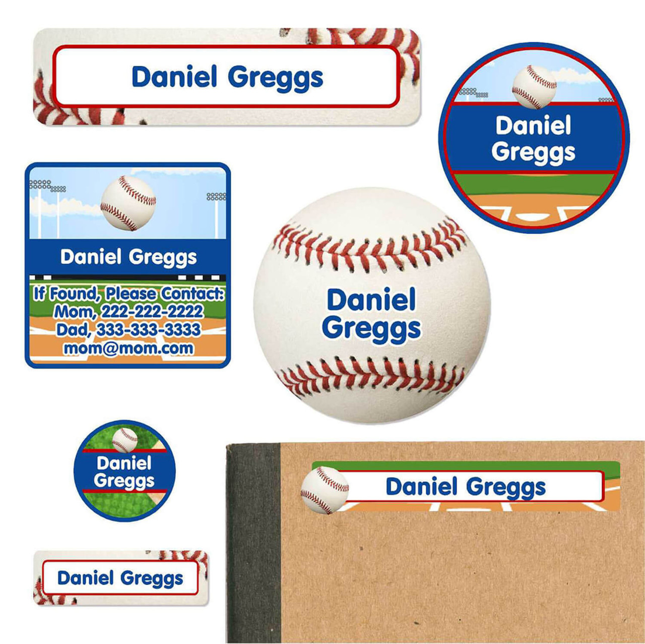 Baseball School Label Pack