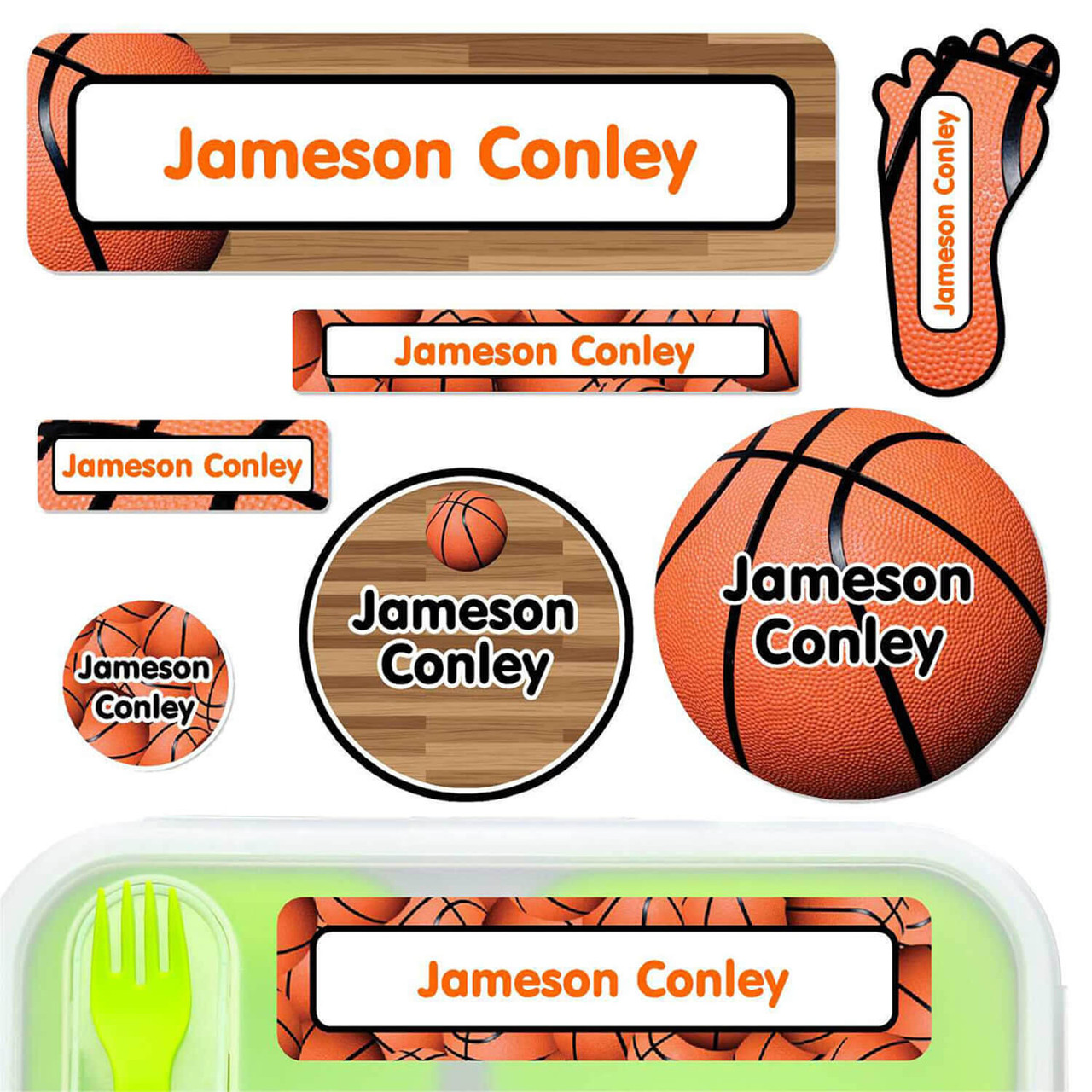 Name Labels for Daycare  Basketball Daycare Labels