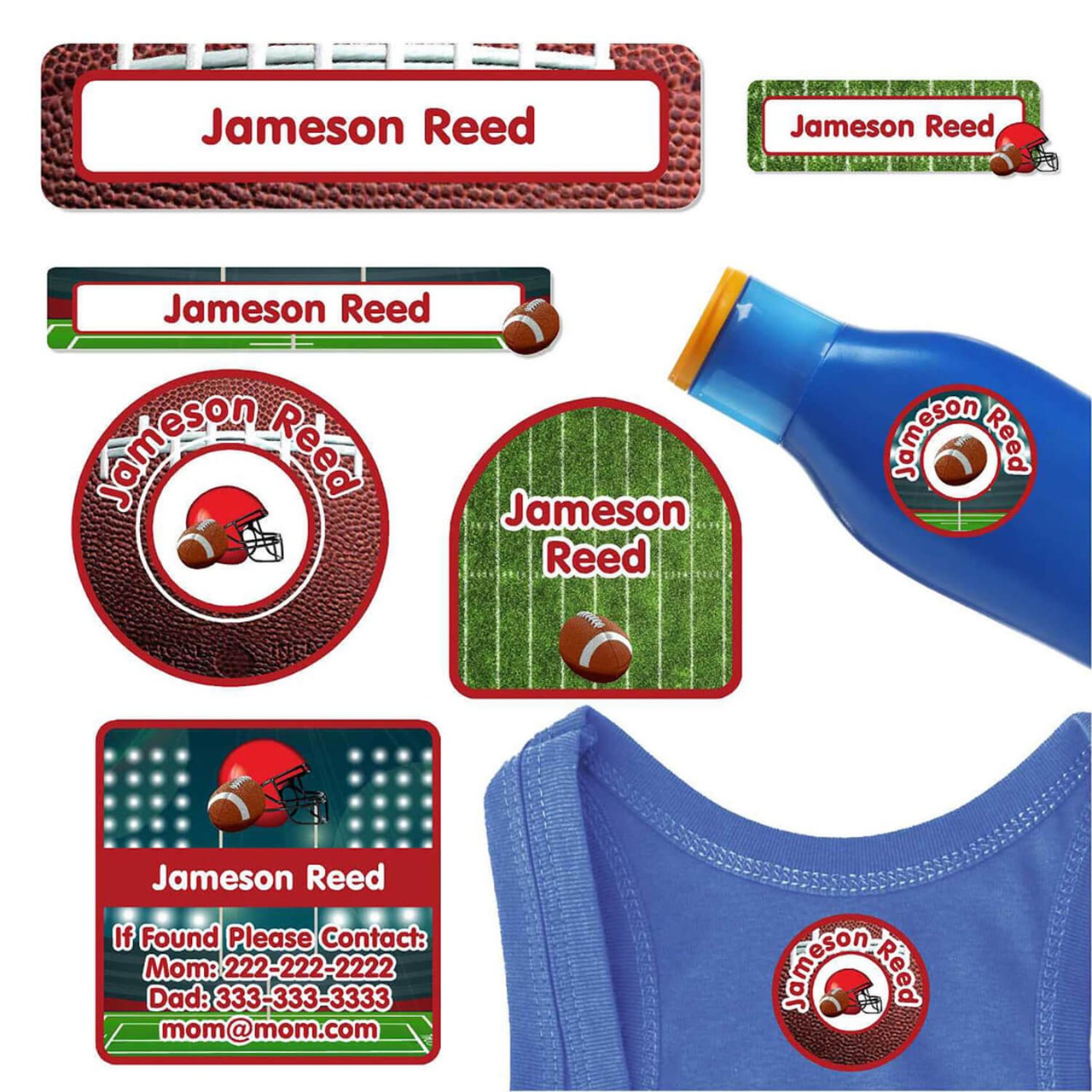 Football Labels For Summer Camp