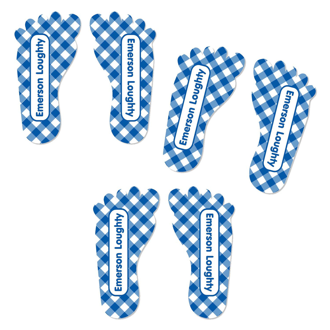 Gingham Daycare Labels Pack