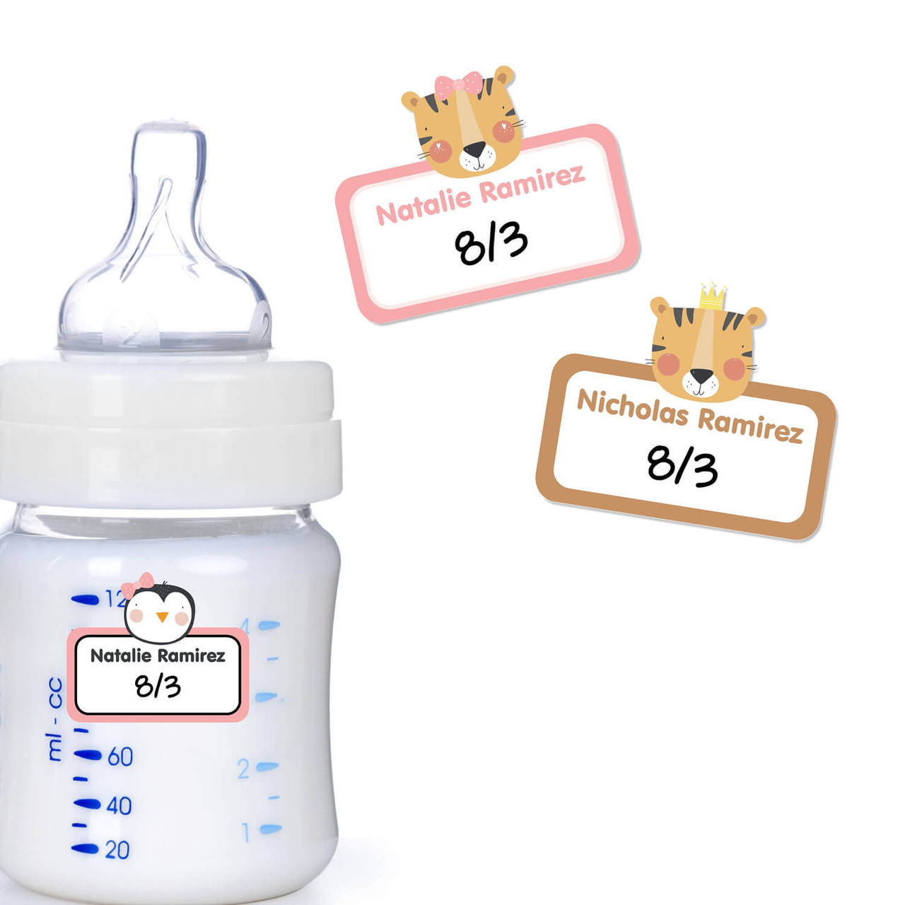  Baby Bottle Labels for Daycare,School,Waterproof Write