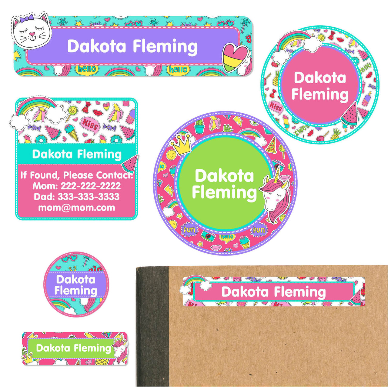 Stickers School Label Pack
