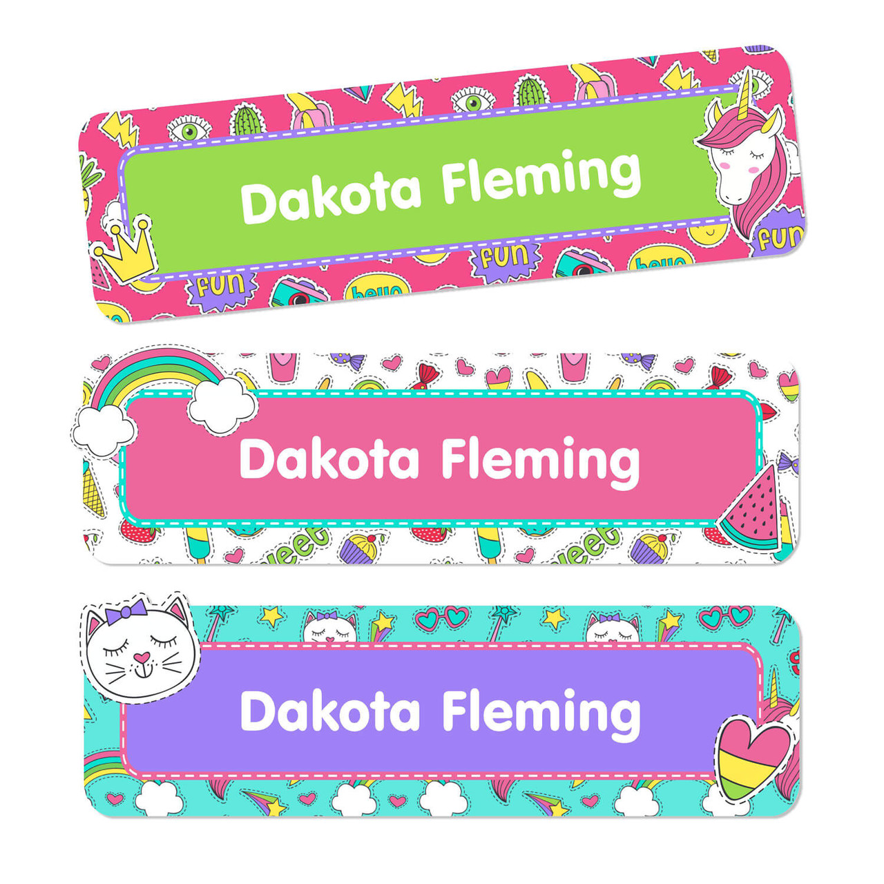 Stickers Waterproof Name Labels