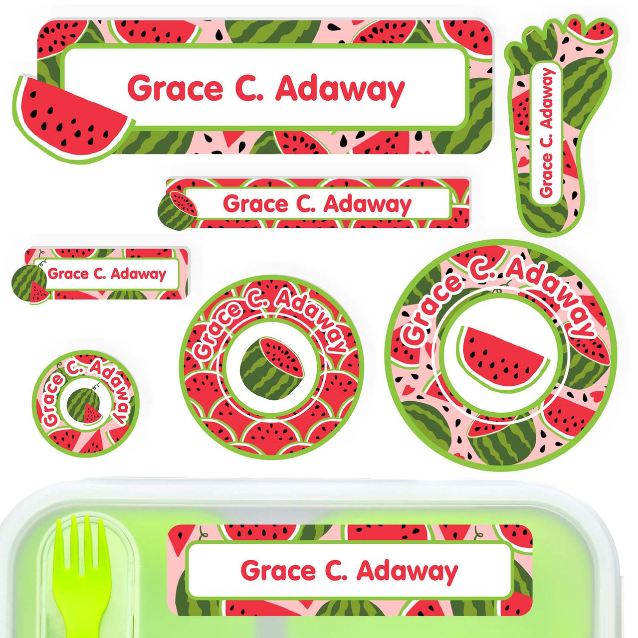Watermelon Labels for Daycare