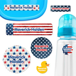 Stars and Stripes Nursing Home Label Pack