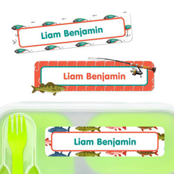 Fishing Kids Labels  Sticky Monkey Labels