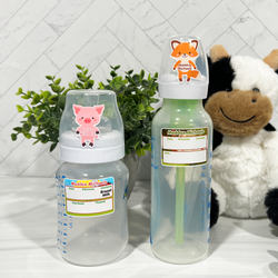 Daycare Baby Bottle Labels, 6 Pack (Blue/Green/Orange)