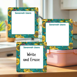 stickers to write name on