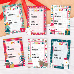 Rectangle Christmas Gift Stickers
