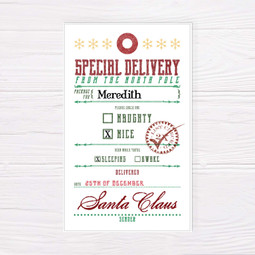 From Santa Gift Labels, White