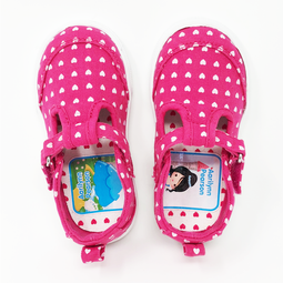 Summer Squeeze left and right teaching shoe stickers — picture matching shoe name labels