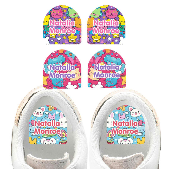 Kawaii Cuties shoe name labels — personalized waterproof labels for shoes