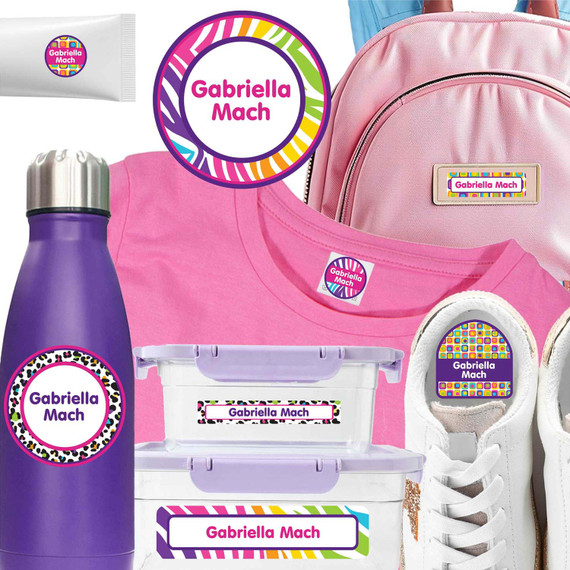 Animal Print Wild Thing Camp Labels camp labels — labels camp families order every spring for day camp and sleepaway