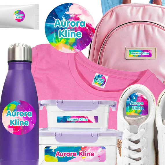 Artfully Yours sleepaway camp labels — waterproof summer camp labels and camp stickers for gear and clothing