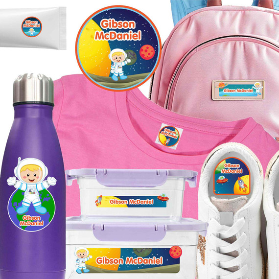 Astronaut Boy or Girl Camp Labels camp labels — labels camp families order every spring for day camp and sleepaway