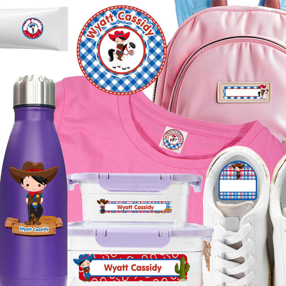 Cowboy & Cowgirl Camp Labels camp labels — labels camp families order every spring for day camp and sleepaway