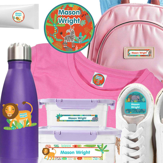 Jungle Animals Camp Labels camp labels — labels camp families order every spring for day camp and sleepaway