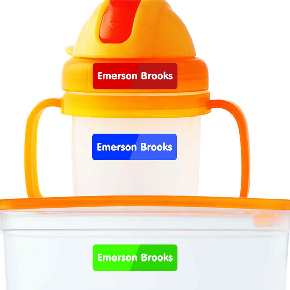 Small Name Labels that are Waterproof and Dishwasher Safe