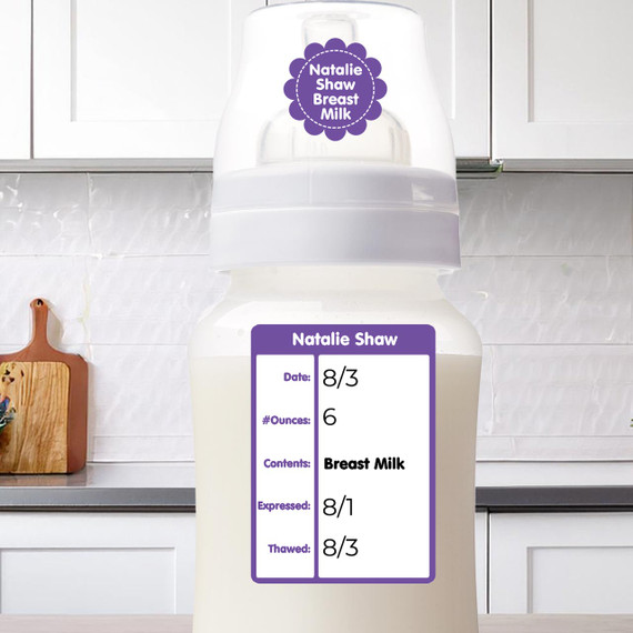 Large Baby Bottle Labels — baby bottle labels for daycare, waterproof personalized bottle label stickers
