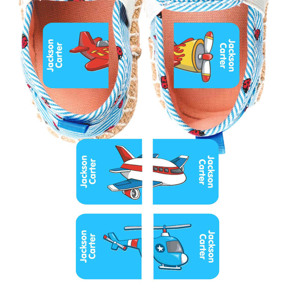 Airplanes shoe sticker trick left and right teaching labels for toddlers Airplanes shoe sticker trick left and right teaching labels for toddlers