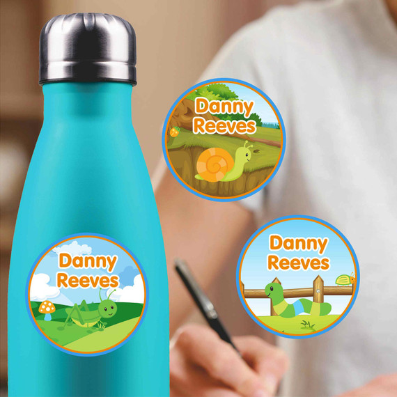Round sticker labels personalized for kids Round sticker labels personalized for kids