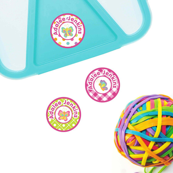 Personalized round labels for water bottles