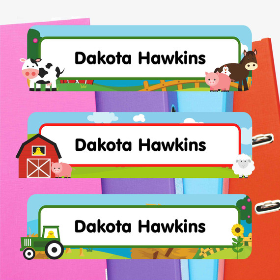 Extra large name stickers